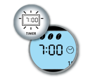 Handige timerfunctie incl. klok met LCD-display